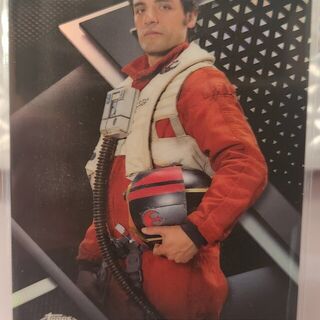 2022 Topps Chrome Black Star Wars Poe Dameron Silver Refractor 002/199
