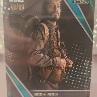 2023 Topps Star Wars Black Chrome Bodhi Rook Green Refractor 48 /99 Rogue One