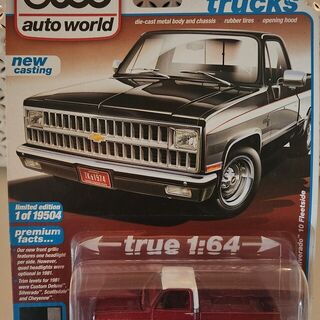 1981 Chevrolet Silverado 10 FleetSide Ultra Red Chase Edition 1/64 Auto World Muscle Trucks