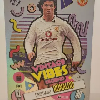 Topps 2024 Match Attax Christiano Ronaldo Manchester United Vintage Vibes Legend