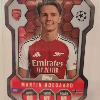 Topps 2024 Match Attax Martin ODegaard Chrome Shield