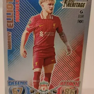 Topps 2024 Match Attax Harvey Elliott Liverpool FC Heritage