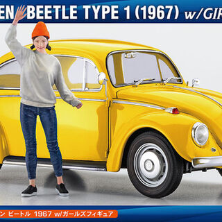 Hasegawa Volkswagen Beetle Type 1 (1967) w/ Girl's Figure Kitset