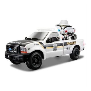 Maisto HD Custom 1999 Police Ford F350 Pickup 1/24 & 2004 Police FLHTPI Electra Glide 1/24