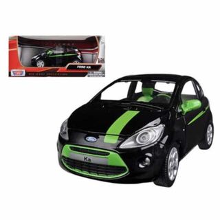 Motormax Ford Ka (Black/Green stripe) 1/24