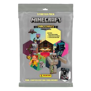 Panini Minecraft Challenges Trading Card Collection Starter Pack with Limited Edition Trading Card