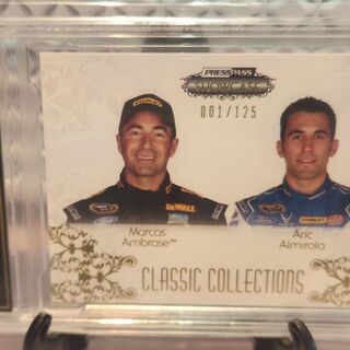 2012 Press Pass Gold Parrel Classic Collections Marcos Ambrose & Aric Almirola 1/125 PCG Graded 10