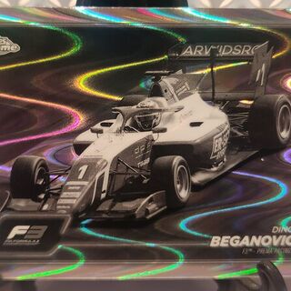 2024 Topps Chrome F1 Qualifying Lap Dino Beganovic F3 #115 Black White RayWave Refractor
