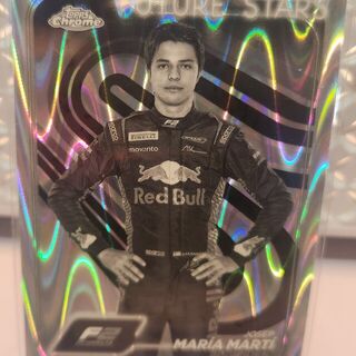 2024 Topps Chrome F1 Qualifying Lap Josep Maria Marti F2 #42 Black & White Ray Wave Refractor