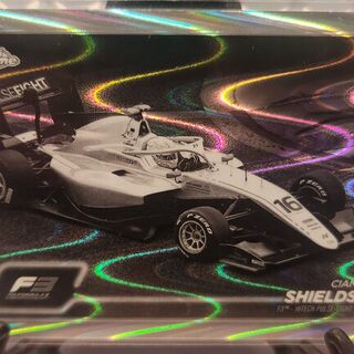 2024 Topps Chrome F1 Qualifying Lap Cian Shields F3 #129 Black & White Ray Wave Refractor