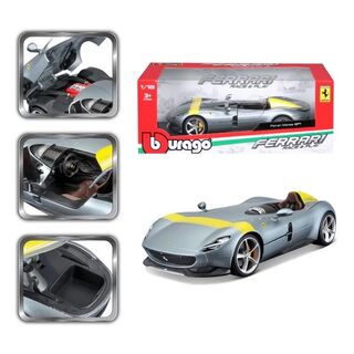 Ferrari Monza SP1 Metallic Grey - Bburago Race & Play 1/18
