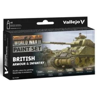 Vallejo Model Colour British Armour & Infantry WWII 6 Colour Set