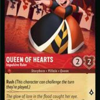 Disney Lorcana: Rise Of The Floodborn UNCOMMON Queen Of Hearts - Impulsive Ruler #119/204
