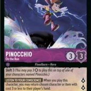 Disney Lorcana: Rise Of The Floodborn UNCOMMON Pinocchio - On The Run #57/204