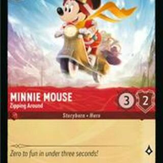 Disney Lorcana: Rise Of The Floodborn COMMON Minnie Mouse - Zipping Around #115/204