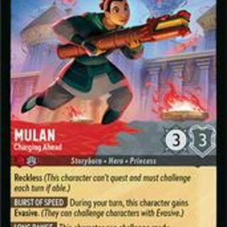 Disney Lorcana: Reign Of Jafar SUPER RARE Mulan - Charging Ahead #141/204