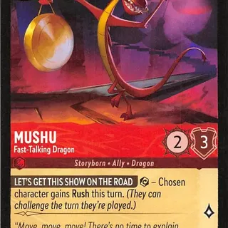 Disney Lorcana: Reign Of Jafar COMMON Mushu - Fast Talking Dragon #130/204