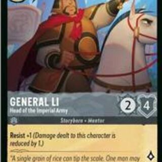 Disney Lorcana: Reign Of Jafar COMMON General Li - Head Of The Imperial Army #187/204