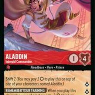Disney Lorcana: Azurite Sea UNCOMMON Aladdin - Intrepid Commander #119/204