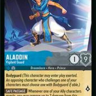 Disney Lorcana: Reign Of Jafar RARE Aladdin - Vigilant Guard #170/204