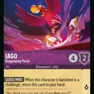 Disney Lorcana: Azurite Sea COMMON Iago - Reappearing Parrot #45/204