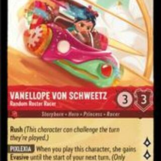 Disney Lorcana: Shimmering Skies RARE Vanellope Von Schweetz - Random Roster Race #124/204