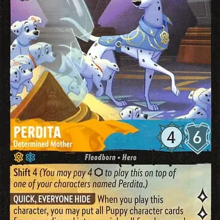 Disney Lorcana: Reign Of Jafar SUPER RARE Perdita - Determined Mother #27/204