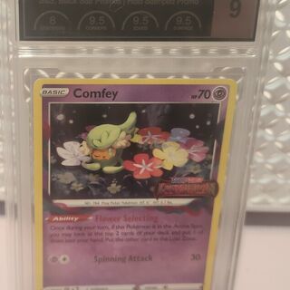 Pokemon TCG: Comfey SWSH242 Black Star Promo Card PCG Mint 9 Graded