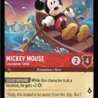 Disney Lorcana: Azurite Sea COMMON Mickey Mouse - Courageous Sailor #115/204
