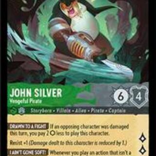 Disney Lorcana: Archazia's Island RARE John Silver - Vengeful Pirate #109/204