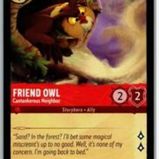 Disney Lorcana: Reign Of Jafar COMMON Friend Owl - Cantankerous Neighbor #144/204