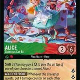 Disney Lorcana: Reign Of Jafar RARE Alice - Clumsy As Can Be #104/204