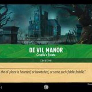 Disney Lorcana: Into The Inklands COMMON De Vil Manor - Cruella's Estate #100/204
