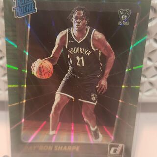 2021-22 Panini Donruss #214 Day'Ron Sharpe Brooklyn Nets - Green Laser
