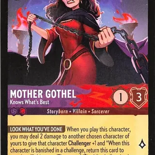 Disney Lorcana: Reign Of Jafar RARE Mother Gothel - Knows What's Best #70/204