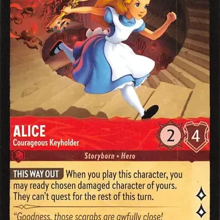 Disney Lorcana: Reign Of Jafar COMMON Alice - Courageous Keyholder #127/204