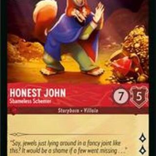 Disney Lorcana: Reign Of Jafar UNCOMMON Honest John - Shameless Schemer #122/204