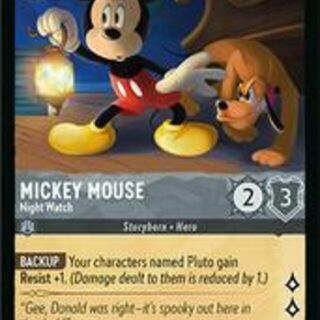 Disney Lorcana: Azurite Sea UNCOMMON Mickey Mouse - Night Watch #187/204