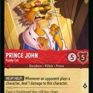 Disney Lorcana: Reign Of Jafar RARE Prince John - Fraidy Cat #146/204