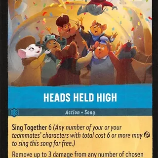 Disney Lorcana: Reign Of Jafar RARE Heads Held High #175/204