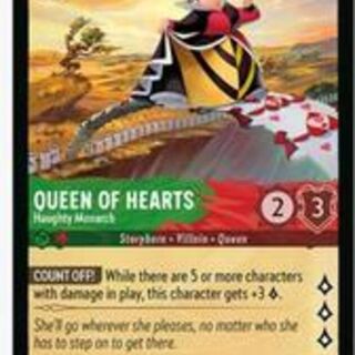 Disney Lorcana: Reign Of Jafar SUPER RARE Queen Of Hearts - Haughty Monarch #105/204