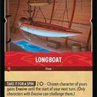 Disney Lorcana: Azurite Sea UNCOMMON FOIL Longboat #132/204