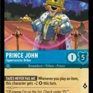 Disney Lorcana: Shimmering Skies COMMON Prince John - Opportunistic Briber #141/204