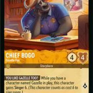 Disney Lorcana: Azurite Sea COMMON Chief Bogo - Gazelle Fan #11/204