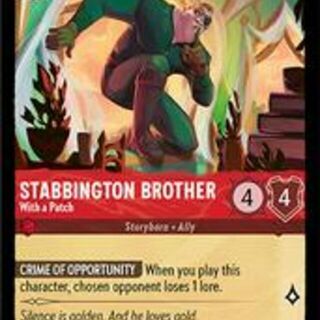 Disney Lorcana: Archazia's Island COMMON Stabbington Brother - With A Patch #128/204