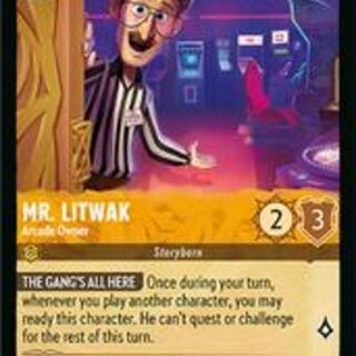 Disney Lorcana: Azurite Sea COMMON Mr Litwak - Arcade Owner #24/204