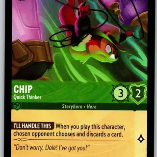 Disney Lorcana: Reign Of Jafar UNCOMMON Chip - Quick Thinker #97/204