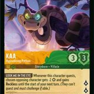 Disney Lorcana: Reign Of Jafar UNCOMMON Kaa - Hypnotizing Python #21/204