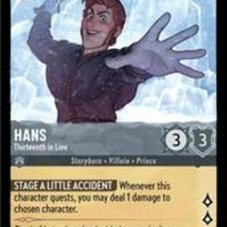Disney Lorcana: The First Chapter SUPER RARE FOIL Hans - Thirteenth In Line #180/204