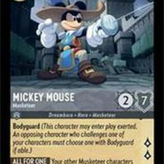 Disney Lorcana: The First Chapter RARE Mickey Mouse - Musketeer #186/204